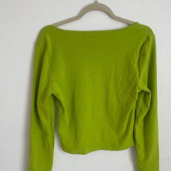 Aritzia Sunday Best Keyhole Long Sleeve Lime (L) - Picture 3 of 3